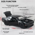 thumbnail image 2 of Coche de juguete OANMYJJO Dodge Challenger Hellcat 1/32 de metal fundido a presión, 2 of 6