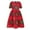 1-Red1528, variant on Baby Girls Ankara Dashiki Dress Ethnic Style Short Sleeve Skater Dress, Sizes 1-6