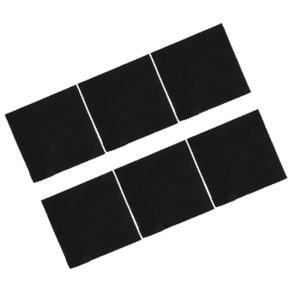 GAXIRE 6-Pack Trumpet Polishing Cloths Black Plush for Instrument Cleaning and Maintenance Musicians Accessories