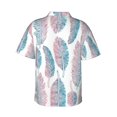 thumbnail image 3 of Colorful Tribal Feather Pattern Hawaiian Shirts For Men, Summer Short-Sleeve Relaxed-Fit Button-Down Shirts Xx-Large, 3 of 9