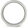 thumbnail image 3 of Chisel Stainless Steel Brushed 8.2mm Flat Band - Ring Size 13.0, 3 of 8