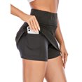 thumbnail image 3 of DODOING Women's Shorts Pocket Elastic Sports Fitness Yoga Tennis Pleated Skirt Lightweight Running Workout Sports Lounge Walking, 3 of 7