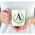 thumbnail image 3 of Koyal Wholesale Ceramic Coffee Mug, Garden Green Monogram Initial Letter A, 3 of 5