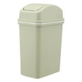 thumbnail image 1 of MAOWAPLG Cubos de basura para el hogar, sala de estar, cocina, costura engrosada, tapa agitadora, prensa, gran capacidad, plástico, crema, viento, con tapa, cubos de basura, 1 of 5