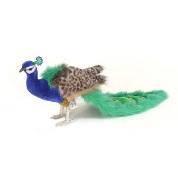 Pack of 2 Lifelike Handcrafted Extra Soft Plush Medium Peacock Stuffed