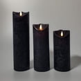 thumbnail image 5 of LumaBase Battery-Operated LED Wax Candles with 3D-Wick Flame, Black - Set of 3, 5 of 7