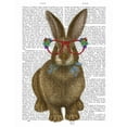 thumbnail image 2 of Fab Funky 20x24 White Modern Wood Framed Museum Art Print Titled - Rabbit and Flower Glasses, 2 of 4