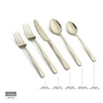 thumbnail image 3 of Graze by Cambridge Ayden Champagne Mirror Forged 18/0 Stainless Steel 20-Piece Flatware Set, Service for 4, 3 of 6
