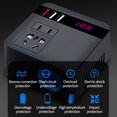 thumbnail image 6 of Car Inverter 150W Peak, 12V/24V to 110V/220V LED Display Sockets Power Inverter Adaptor with 3 USB Ports, QC 3.0 Fast Charging, Intelligent Protection, Universal for Vehicles, 6 of 9