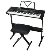 ZENSTYLE Electronic Keyboard 61 Key Electric Digital Music Piano Organ with Stand Headphones Microphone Portable