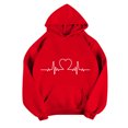 thumbnail image 4 of BLVB Hooded Sweatshirts for Women Long Sleeve Drawstring Printed Cute Teen Girls Hoodies Tops Pullover with Pocket, 4 of 4