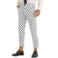 thumbnail image 4 of INSPIRE CHIC Polka Dots Pants for Men's Slim Fit Business Printed Cropped Dress Trousers, 4 of 4