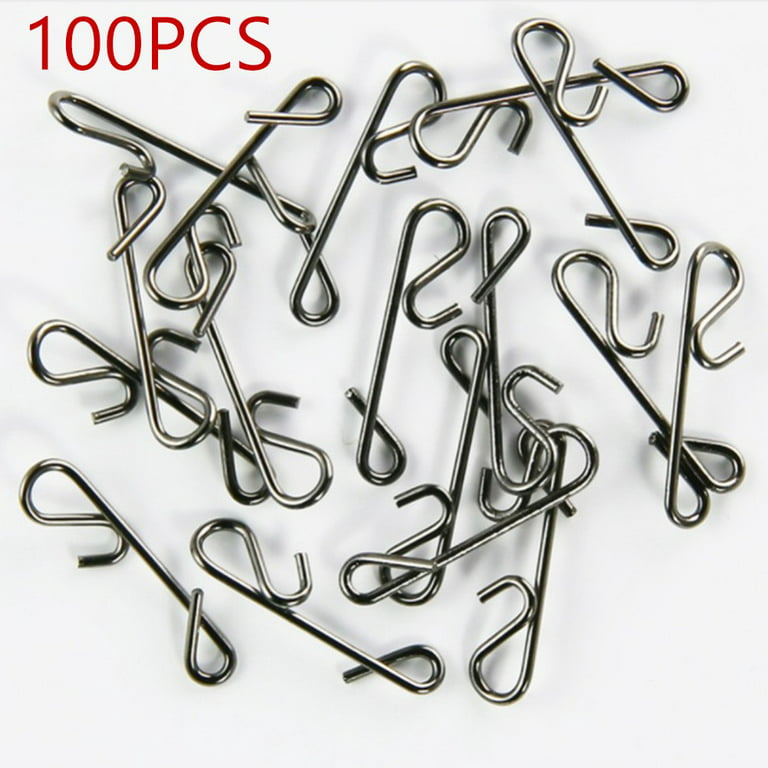 (1 _13mm) - Z & S 100pcs Fast Fishing Swivel Snap Clips Stainless