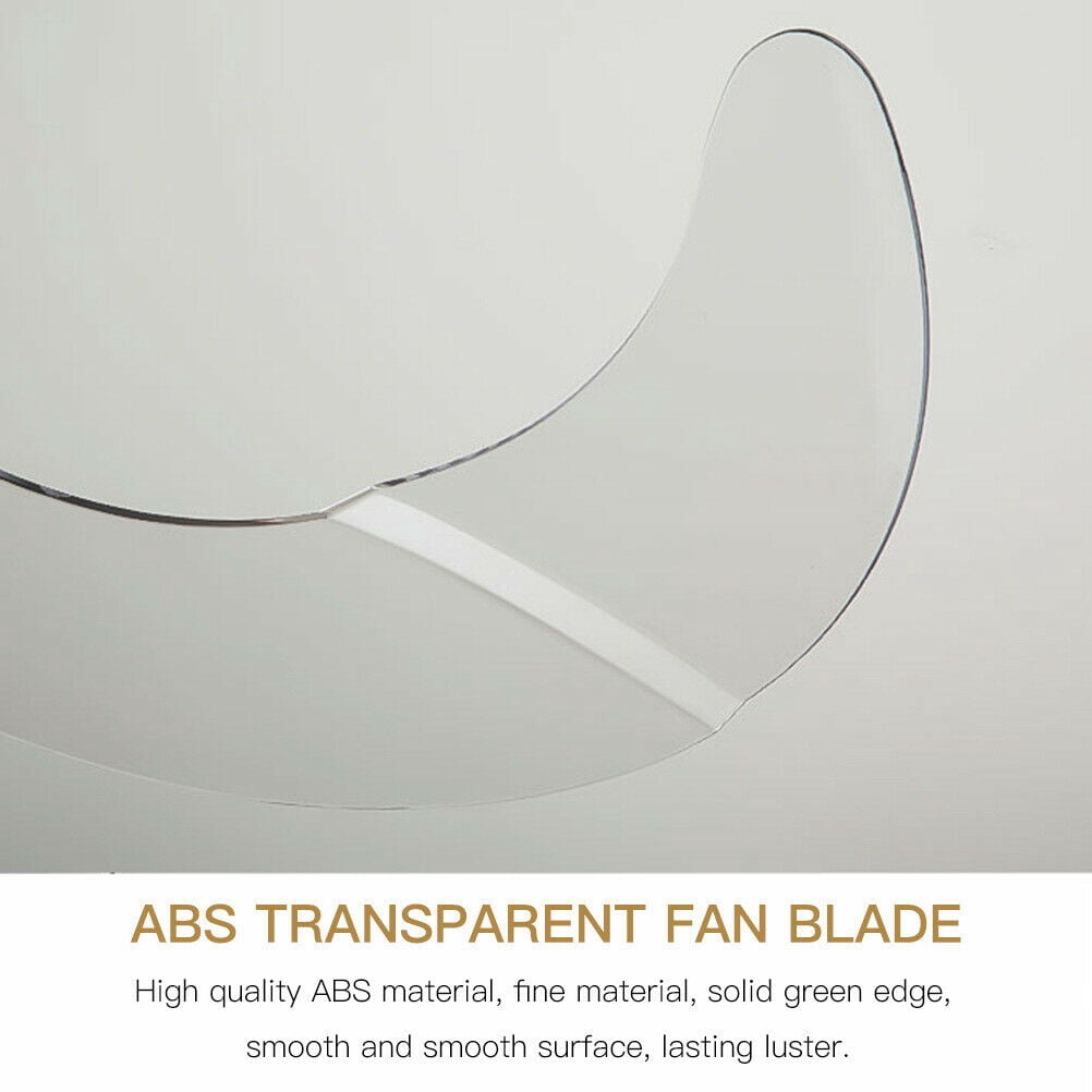 EASYG 42" Silver LED Invisable Ceiling Fan Lamp Crystal Lighting Remote Chandeliers