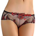 thumbnail image 1 of Gibobby Panty Microfibra con Encaje Nuevo encaje Sexy Sexy transparente transpirable cómodo personalidad cintura ropa interior mujer （Rojo， XL), 1 of 3