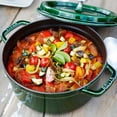 thumbnail image 3 of Staub Cast Iron 5.5-qt Round Cocotte - Basil, 3 of 11
