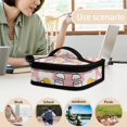thumbnail image 5 of KUIFORTI Lunch Bag Insulated Lunch Pouch Reusable Food Container Travel Hiking Camping Handbag with Pocket, Poached Egg Print, 5 of 7