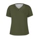 thumbnail image 4 of Fiudx Ofertas de La Semana Blusas Casuales de Manga Corta con Cuello En V Sólido a La Moda para Mujer, 4 of 4