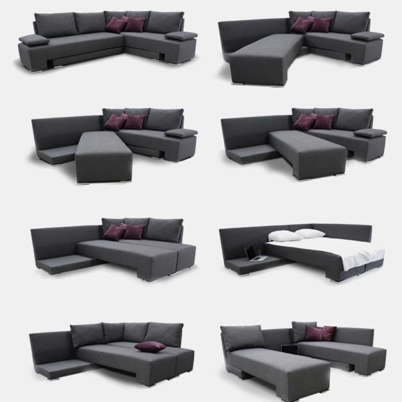 Sala Esquina Ivanna Normal Curri Cafe - DC Inlab Muebles Modelo D