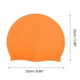 thumbnail image 4 of Unique Bargains 1 Pc Silicone Waterproof Solid Color Swim Cap Orange, 4 of 5