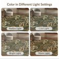 thumbnail image 7 of ODIKA 8'x10' Washable Area Rug Aesthetic With Vintage Scrollwork Accents Snake Tropical Botanical Playful for Dining Room, Large Office, Lounge, Non-Slip Chair-Friendly Mat, 7 of 7