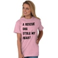 thumbnail image 5 of Rescue Dog Stole Heart Pet Adoption Women's Graphic T Shirt Tees Brisco Brands X, 5 of 6