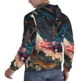thumbnail image 6 of Uemuo Abstract Peacock Painting Pattern Men's Hoodie - Casual Pullover Hoodie with Kangaroo Pocket, Stylish Hooded Sweatshirt for Everyday Wear-4X-Large, 6 of 7