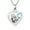 LightBlue, variant on May Birthstone Heart with Feather Cremation Jewelry for Ashes Urn Necklace Lockets for Human Ashes Pet Ashes Holder