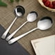 thumbnail image 5 of Yuarrent Cucharas de café y té de acero inoxidable con mango largo, cuchara para postre de arroz, utensilios de cocina, cubiertos, de comedor, Mostrada Cuchara colador, 5 of 6