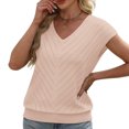 thumbnail image 5 of Ronuti Blouses for Women V Neck Summer Tops Short Sleeve Womens Blouses Spring Business Casual Shirts Sweaters, 5 of 9