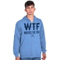 thumbnail image 3 of WTF Where's the Fish Fisherman Funny Zip Hoodie Sweatshirt Men Brisco Brands M, 3 of 5