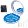 thumbnail image 1 of Étui de Rétention, Étui d'Alignateur avec Miroir, Support Rond de Rétention avec Outil de Retrait d'Aligner, Brosse et Mâcher, Ensembles de Sacs de Corde (Blanc Extérieur Bleu Intérieur), 1 of 6