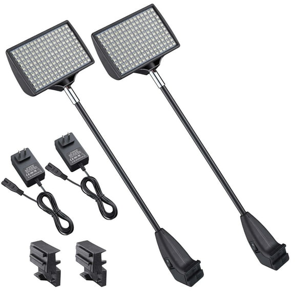 InstaHibit 12W LED Trade Show Light 6500K Popup Booth Exhibit Back Drop Lighting 2 Pack