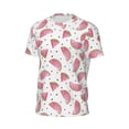 thumbnail image 6 of Wukai Watermelon Print Men's Short-Sleeved Mesh T-Shirt,Quick-Dry Short Sleeve Workout T-Shirt-6X-Large, 6 of 8