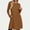 Yellow, variant on Women's Knit Dress Long Sleeve Casual Crew Neck Tunic Dresses with Pockets Button Side Fall Winter Trendy Outfits Khaki XL(XL)