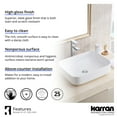 thumbnail image 5 of Karran Usa Vc-505 Valera 20" Rectangular Vitreous China Vessel Bathroom Sink - White, 5 of 5
