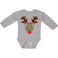 thumbnail image 3 of Inktastic Christmas Reindeer Face with Names and Red Nose Boys or Girls Long Sleeve Baby Bodysuit, 3 of 5