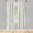 thumbnail image 2 of Ambesonne Floral 4-Panel Curtains, Nostalgia Circles Dots, 56"x95", Warm Taupe Cocoa, 2 of 4