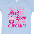 thumbnail image 4 of Inktastic Valentines Day All you Need is Love and Cupcakes Boys or Girls Baby Bodysuit, 4 of 5