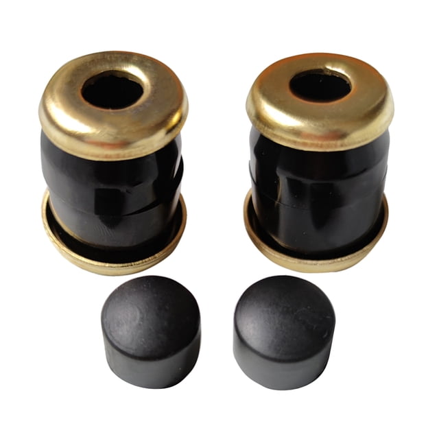 4x PU Monopatín Camión Buje Reconstrucción Cilindro Accesorios 15x15mm Negro dorado Sunnimix bujes del camión del monopatín