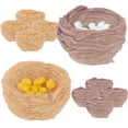thumbnail image 5 of 10pcs Miniature Bird Nest Model Microlandscape Bird Nest Ornament Resin Bird Nest Decoration, 5 of 7