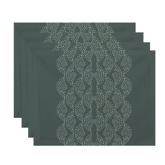 Simply Daisy Dotted Focus 18 x 14 Inch Green Geometric Print Placemat (Set of 4)