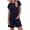 Dark Sea Blue, variant on Rompers for Women Summer Casual Dressy One Piece Shorts Tshirt Pants Jumpsuit Beach Vacation Clothes Outfit
