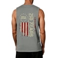 thumbnail image 4 of Trgacdwlo S-5XL Big and Tall 250th Anniversary America Mens Tank Tops Freedom Men Sleeveless Shirt Summer Patriotic Men's Shirts Gray XXL, 4 of 4