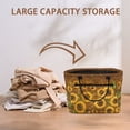thumbnail image 4 of Yuyamidu Sunflower Music Storage Basket Fabric with Handles Quilted Basket Large Capacity Laundry Basket Portable Folding Storage Nursery Organizer Bin for Clothes Toys, 4 of 6