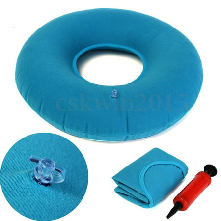 Inflatable Hemorrhoid Seat Cushion - Pain Relief Treatment for Hemorrhoids, Bed Sores, Prostate, Coccyx, Sciatica, Pregnancy, Post Natal Orthopedic (Best Home Treatment For Bed Sores)