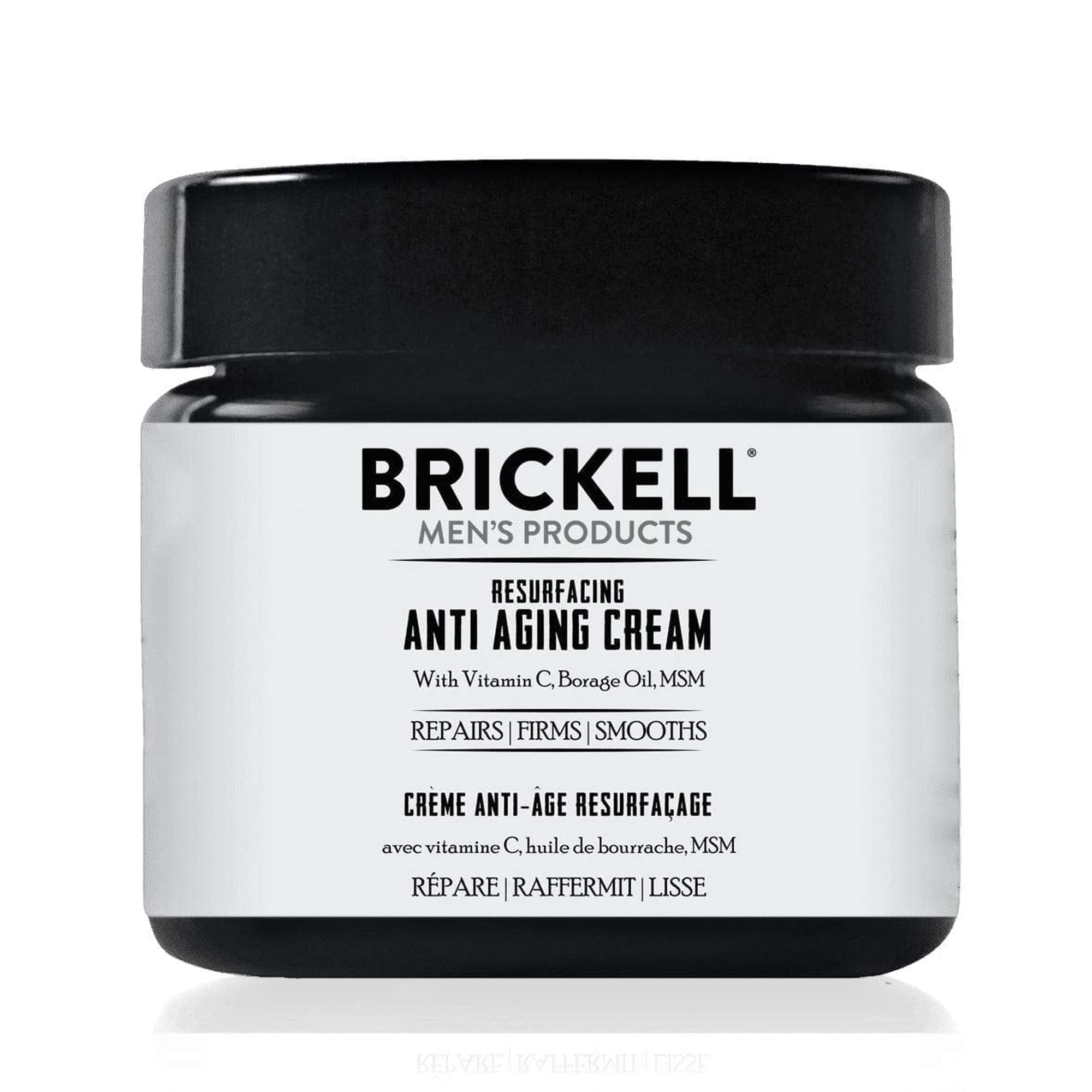 Brickell Men's Products Resurfacing Anti-Aging Face Cream For Men, Face Moisturizer For Wrinkles, With Vitamin C, Jojoba Oil, and Pro-Vitamin B5, 2 Ounce, Scented