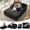 Black, variant on Chaise Lounge Chair Indoor,Boneless Chair with Ottoman,Small Sofa Bed Couch,Grey