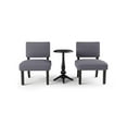 thumbnail image 3 of Bowery Hill Wood 3-Piece Accent Table and Chair Set in Gray Finish, 3 of 4