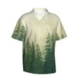 thumbnail image 2 of Easygdp Fog Forest Men's Hawaiian Shirts Print Lapel Short Sleeve for Beach, vacation, party, casual occasions - Medium, 2 of 9